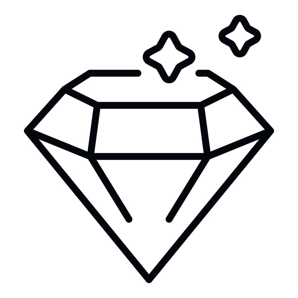 diamant icoon, schets stijl vector
