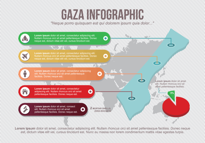 Gaza infographic vector
