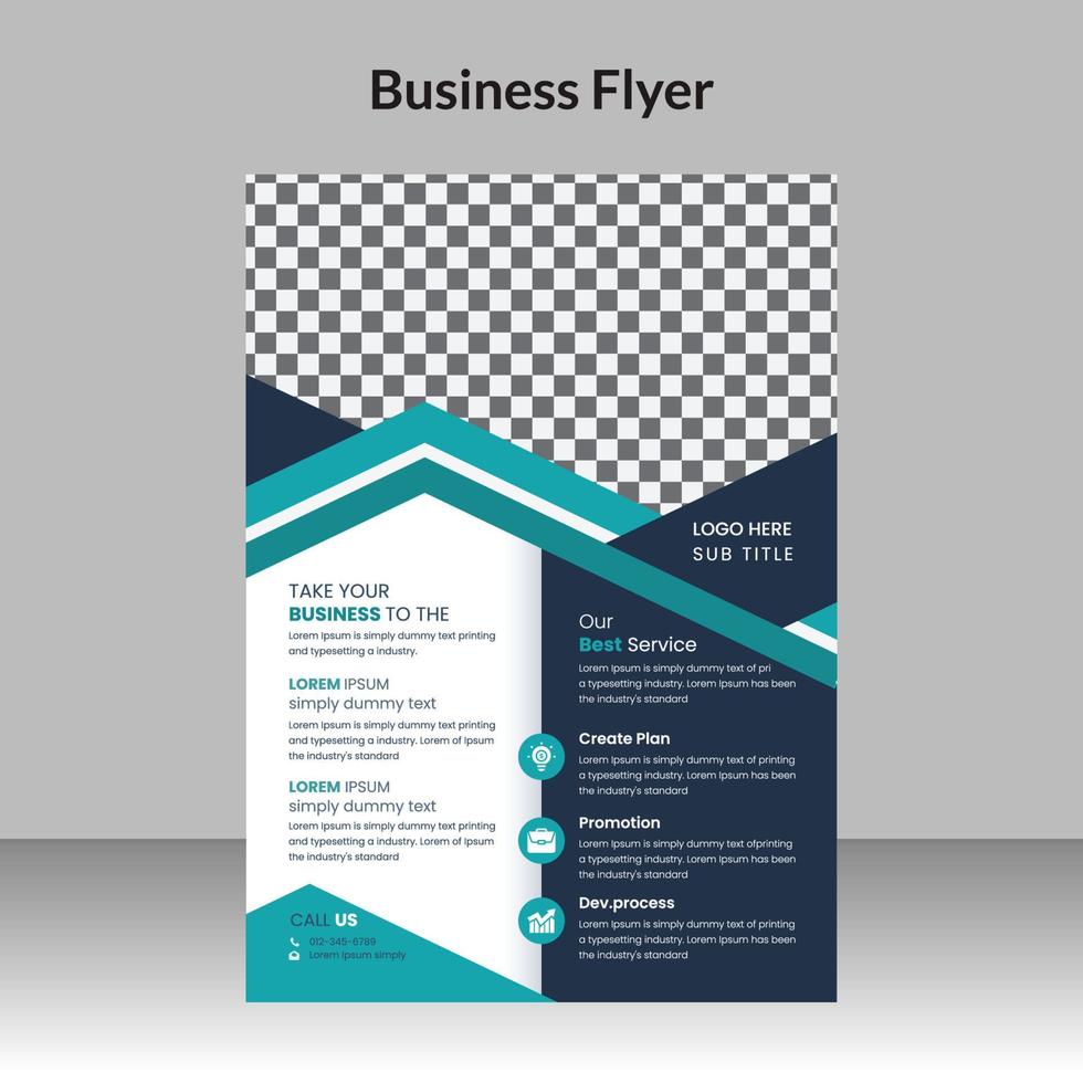 zakelijke flyer ontwerp en digitaal marketingbureau brochure voorbladsjabloon met foto gratis vector