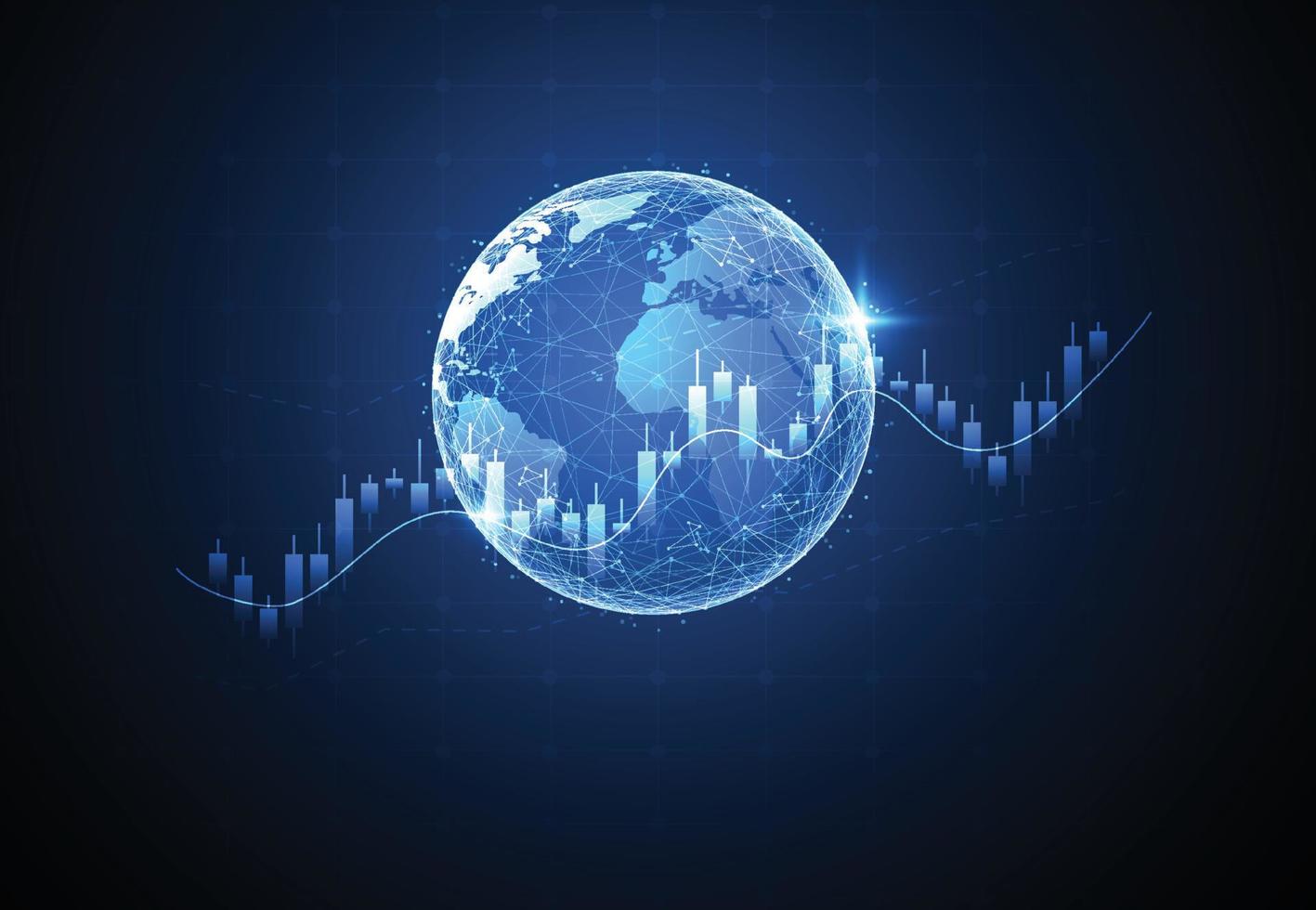 wereldwijde netwerkverbinding. wereldkaartpunt en lijnsamenstelling concept van globale zaken. vector illustratie