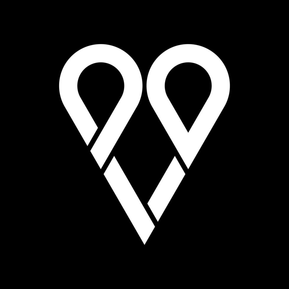 brief p en O logo ontwerp vector