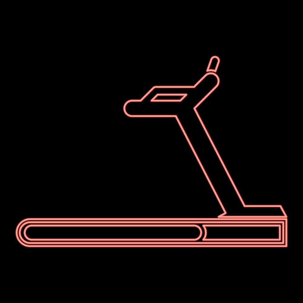 neon loopband machine icoon rood kleur vector illustratie beeld vlak stijl