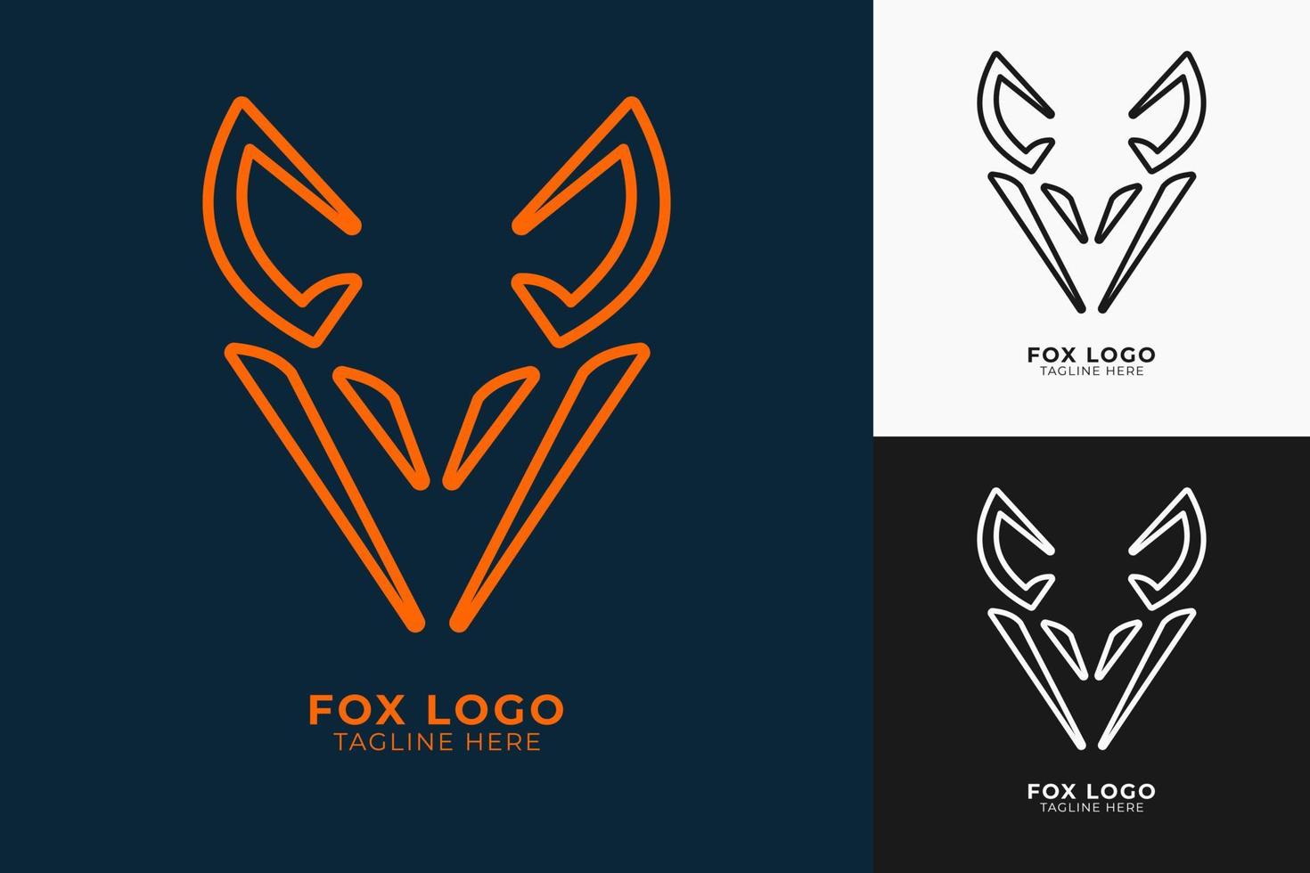 vos logo minimalistische ontwerp. modern vorm uniek hoofd vos logo ontwerp vector