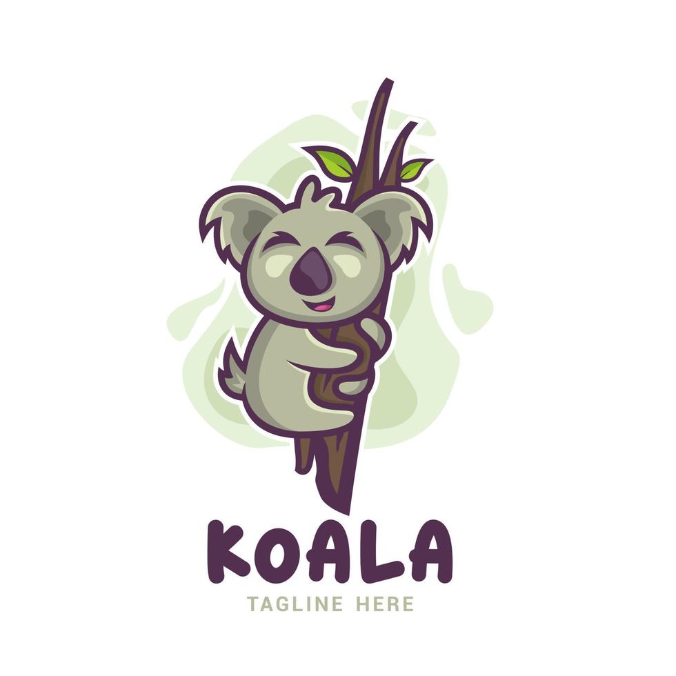 koala schattig logo vector sjabloon