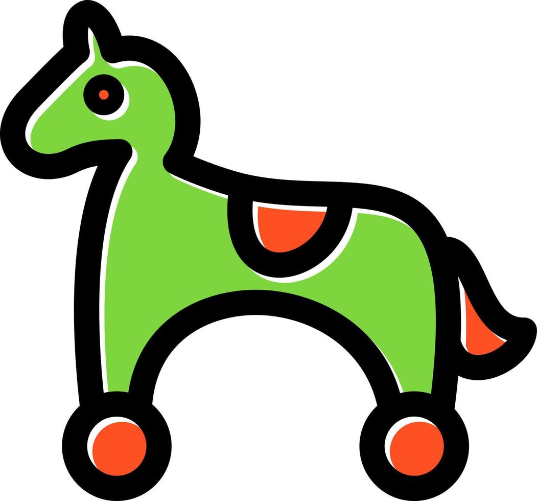 speelgoed- paard vector icoon ontwerp