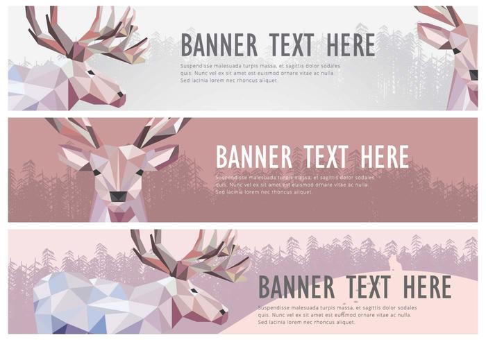 Web banner caribou vector