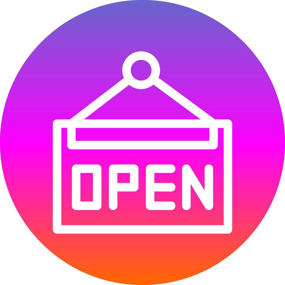 cafe Open teken vector icoon ontwerp