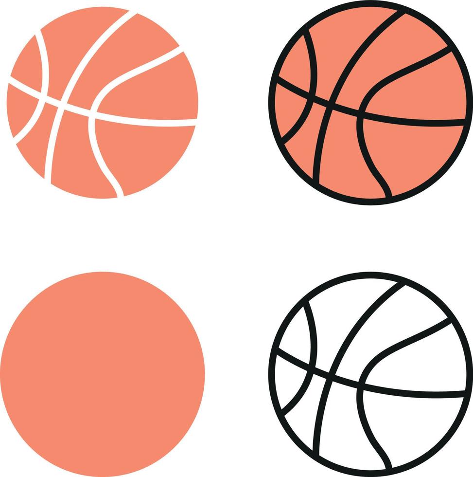 basketbal schattig ontwerp silhouet en gekleurde vector
