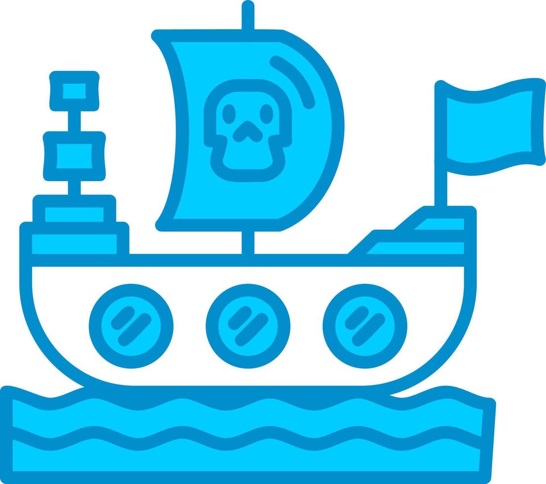 piraten schip creatief icoon ontwerp vector