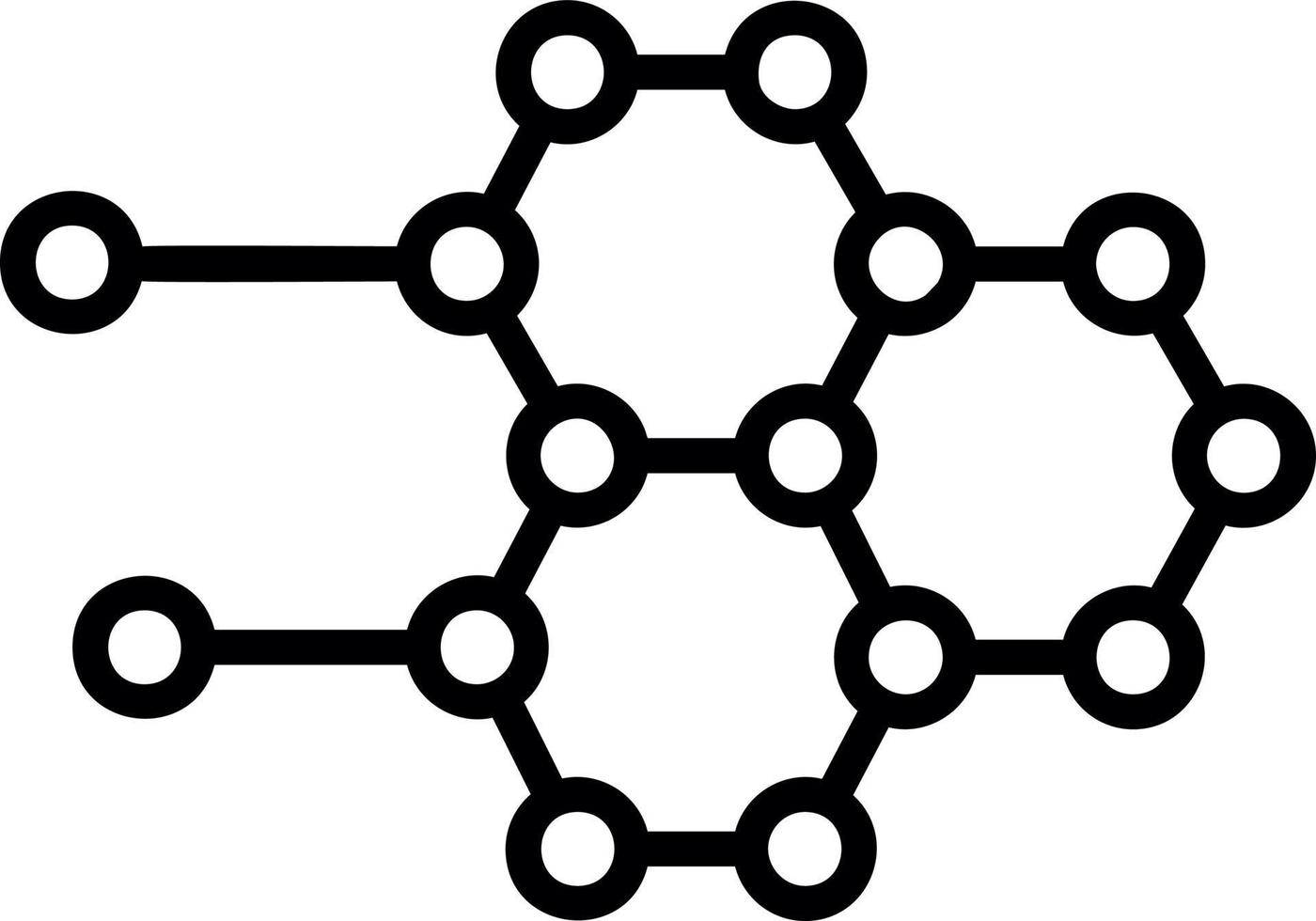 moleculair structuur vector icoon ontwerp