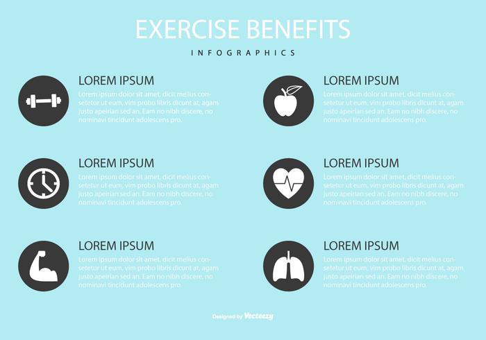 Oefening Voordelen Infograhic Template vector