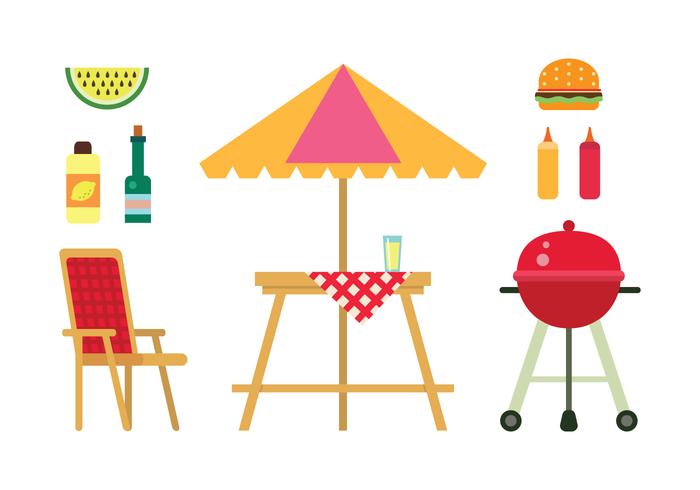 Zomer Picknick Vector