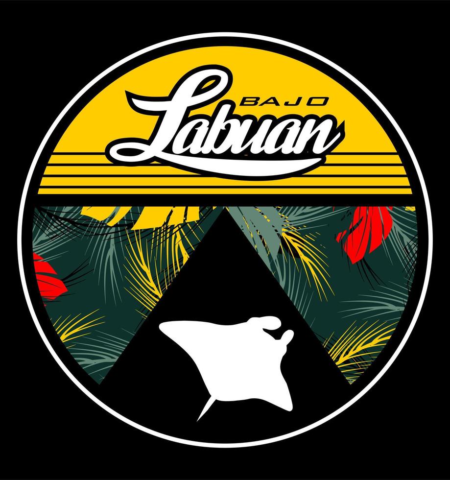 labuan bajo eiland vector