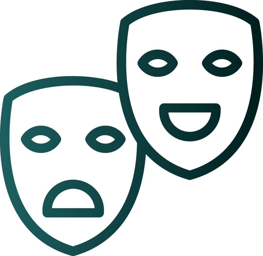 theater maskers vector icoon ontwerp