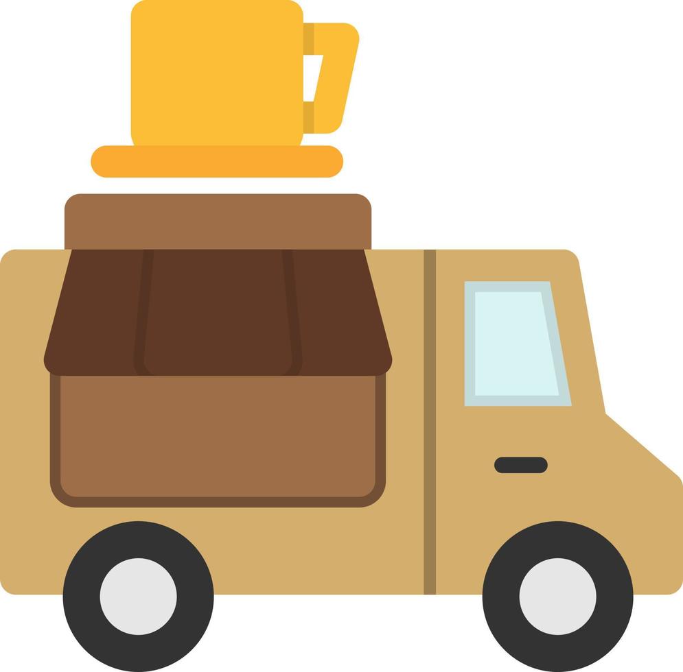 koffie vrachtauto vector icoon ontwerp