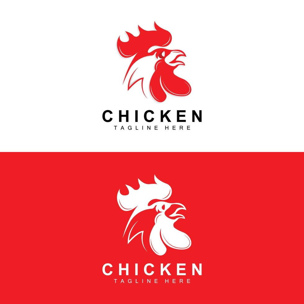 gegrild kip barbecue logo ontwerp,kip hoofd vector, bedrijf merk vector