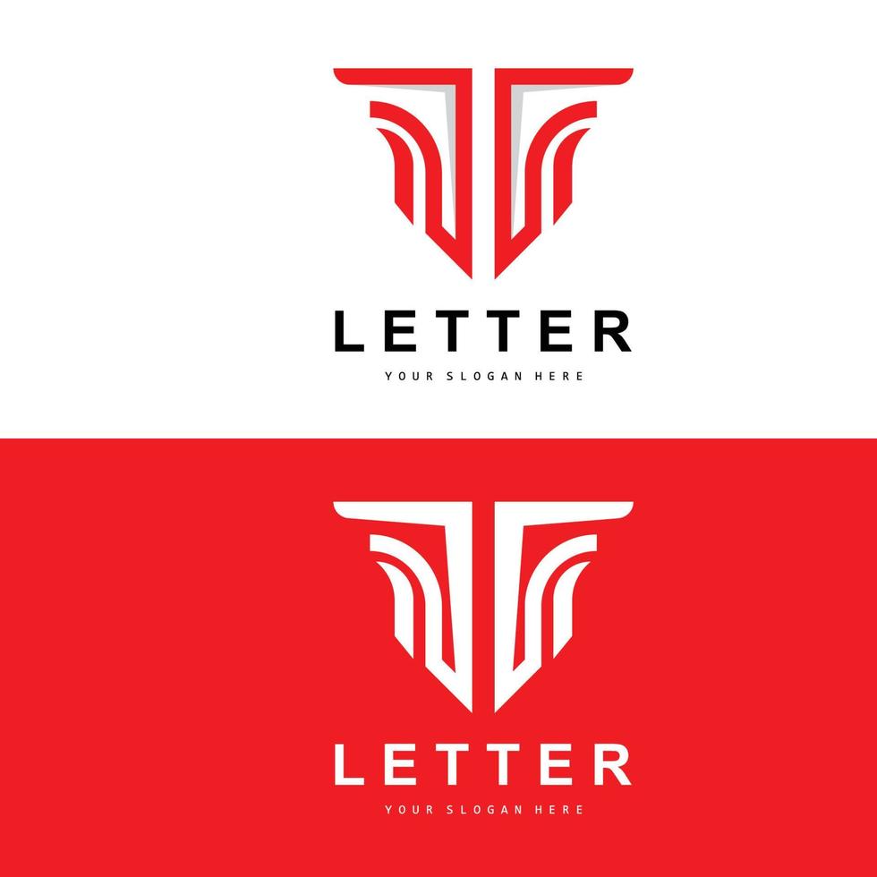 t brief logo, modern brief stijl vector, ontwerp geschikt voor Product merken met t brief vector