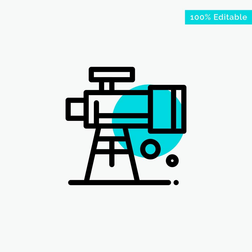 astronomie strekking ruimte telescoop turkoois hoogtepunt cirkel punt vector icoon