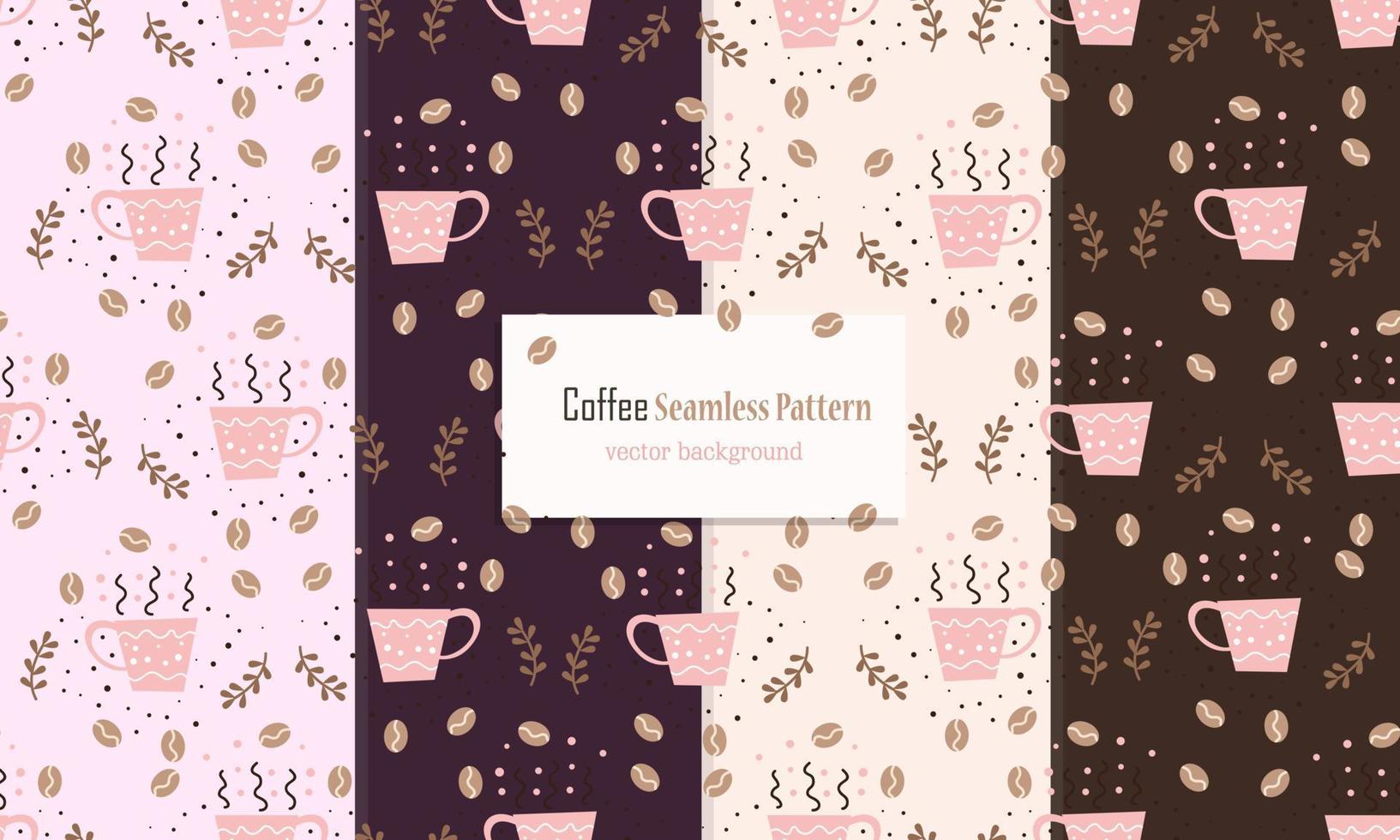 drinken naadloos patroon met koffie kop ontwerp vector
