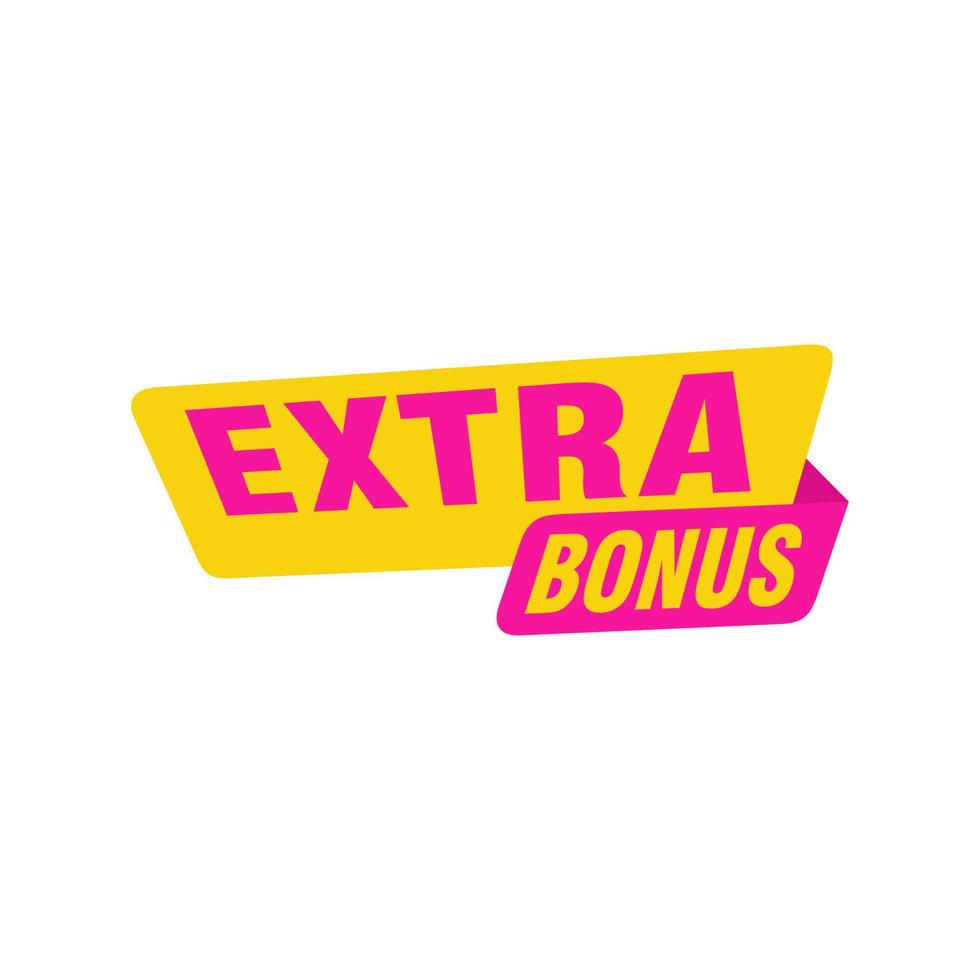 vector illustratie rood extra bonus label. modern web banier element