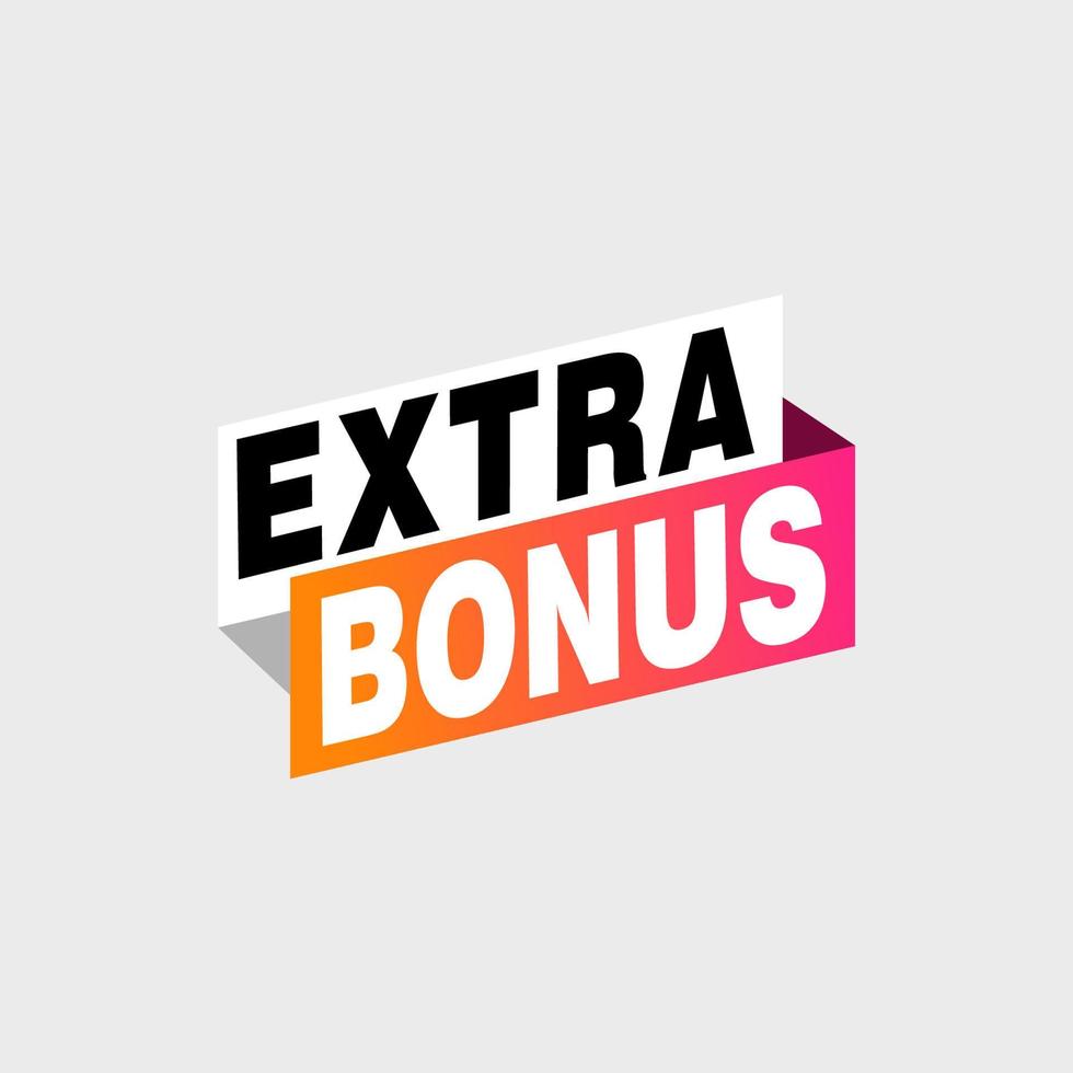 vector illustratie rood extra bonus label. modern web banier element