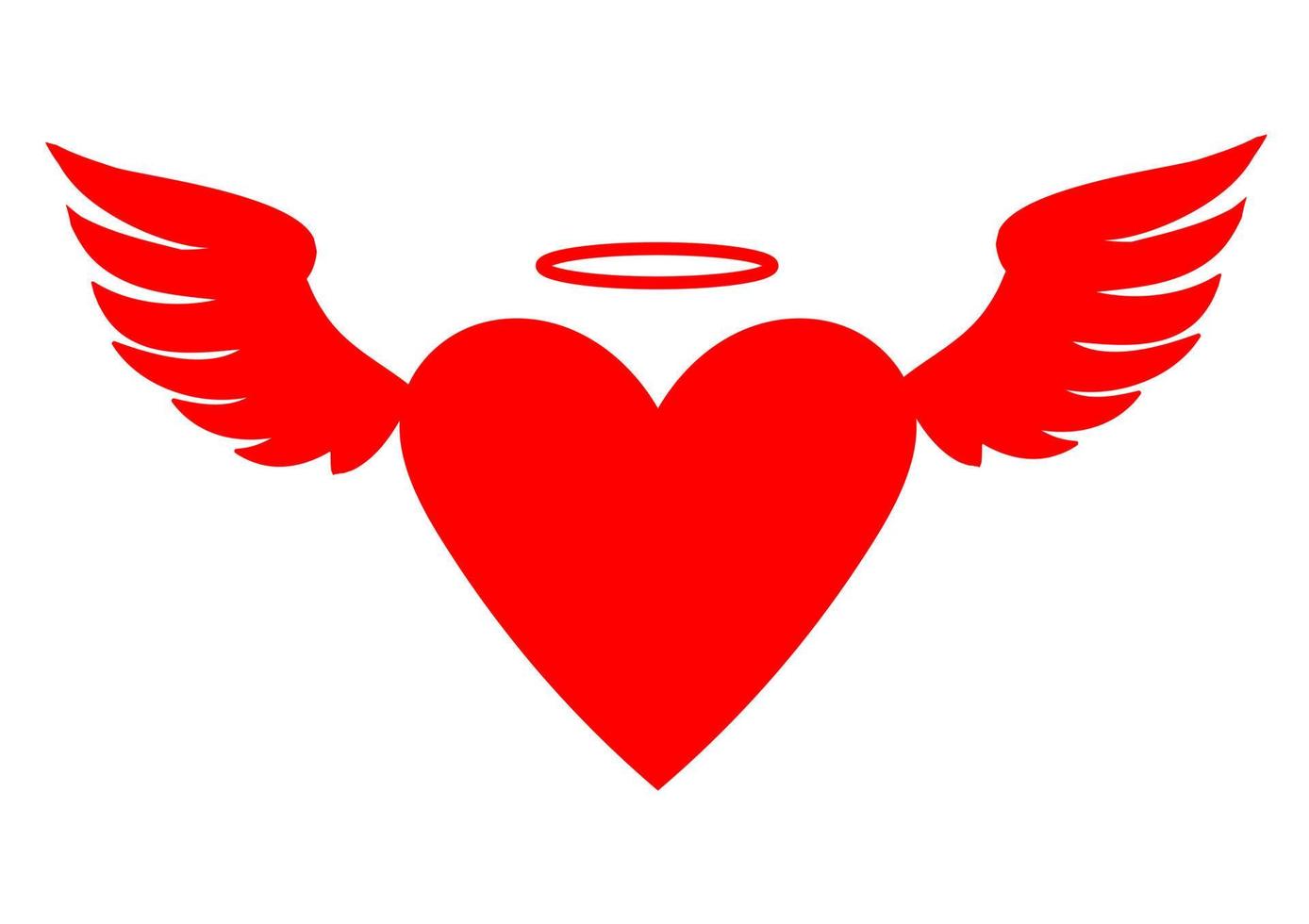 hart icoon met Vleugels voor st. Valentijnsdag dag. vector