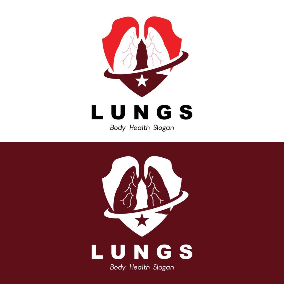 longen logo ontwerp, lichaam orgaan Gezondheid zorg vector illustratie