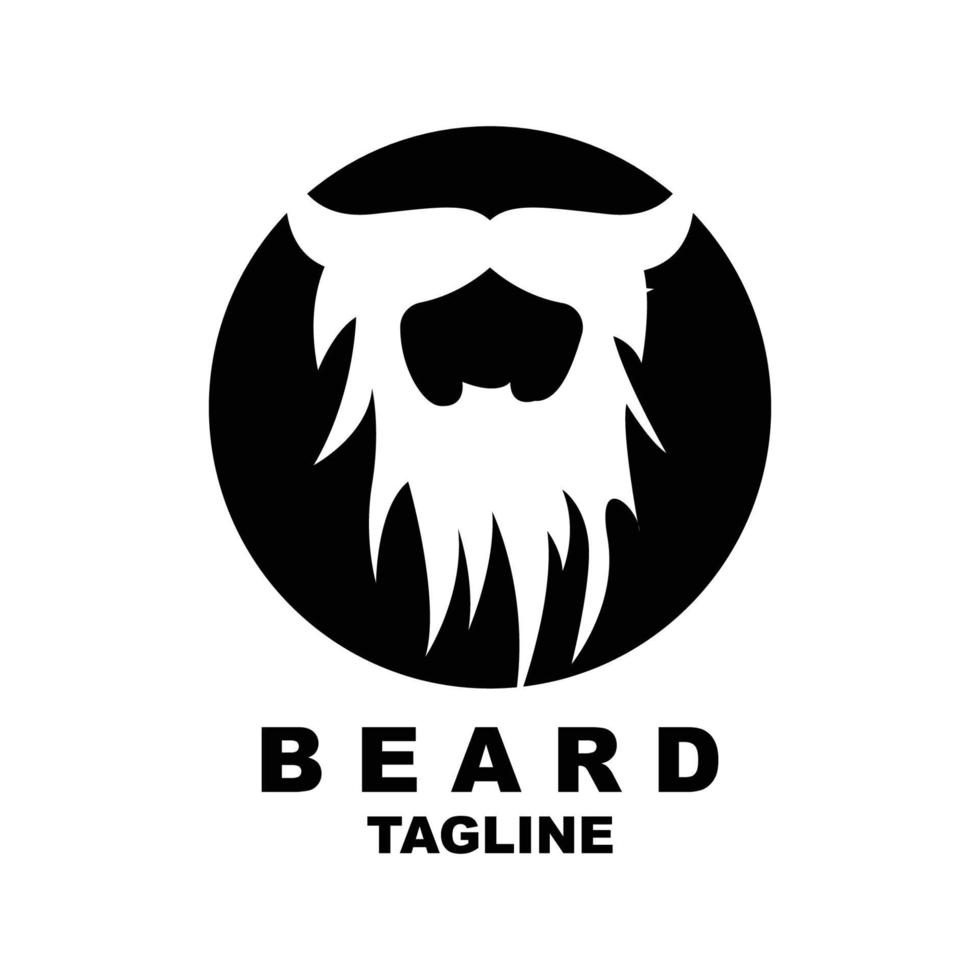 baard logo ontwerp, mannetje kijken haar- vector, Mannen kapperszaak stijl ontwerp vector