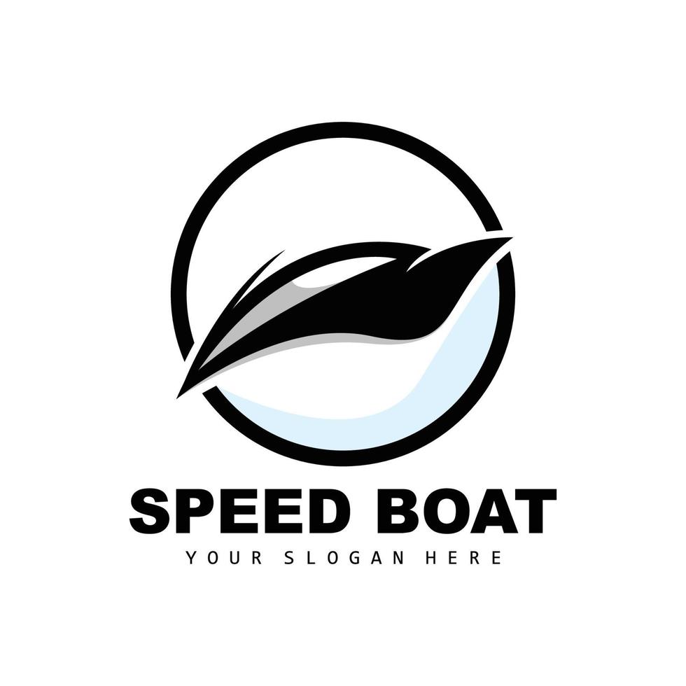 snelheid boot logo, snel lading schip vector, zeilboot, ontwerp voor schip fabricage bedrijf, waterweg Verzenden, marinier voertuigen, vervoer vector