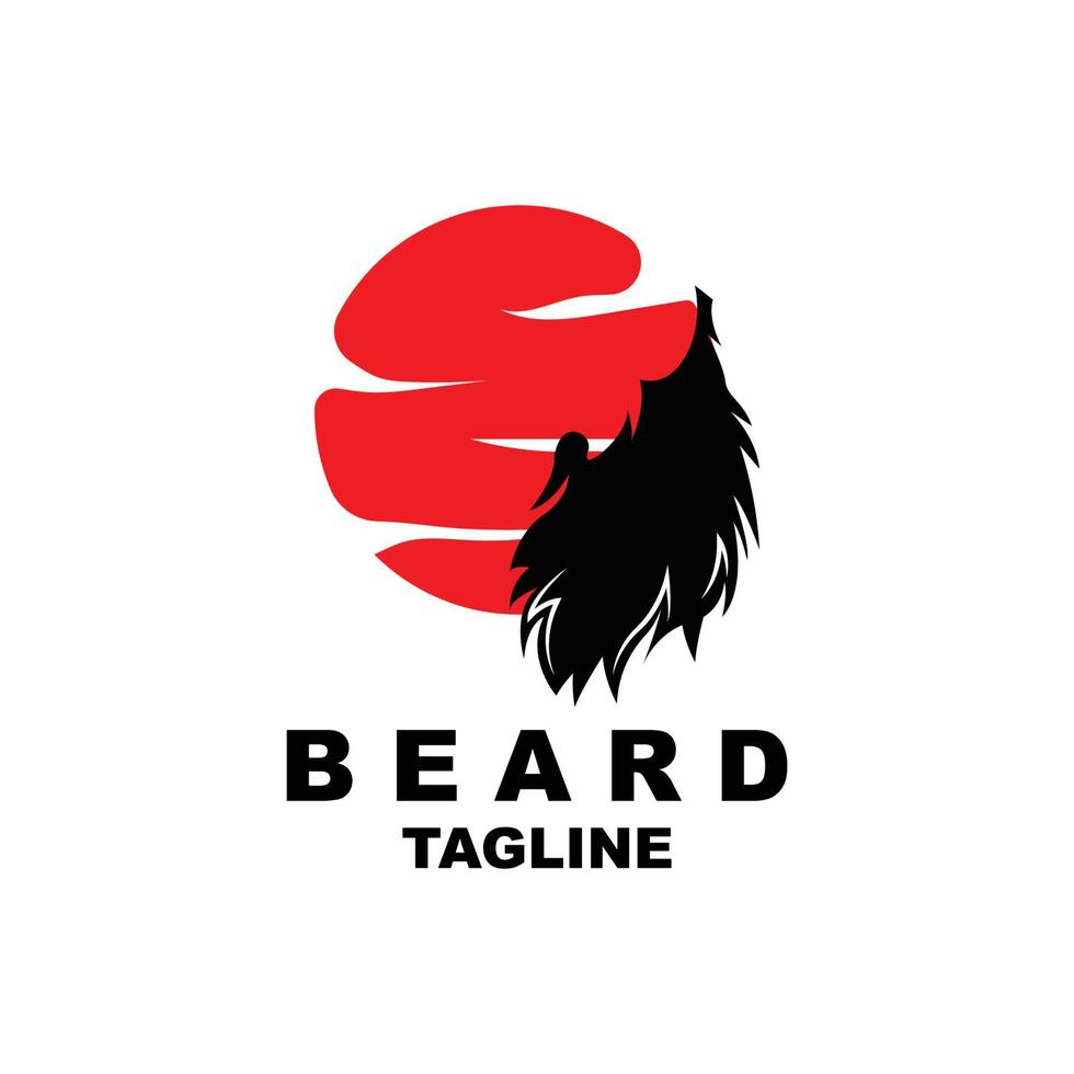 baard logo ontwerp, mannetje kijken haar- vector, Mannen kapperszaak stijl ontwerp vector