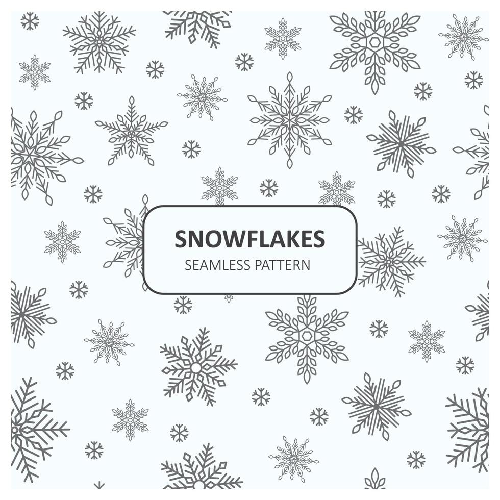 Kerstmis sneeuwvlokken achtergrond en naadloos patroon ontwerp vector