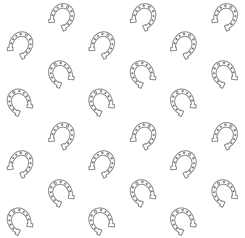 vector naadloos patroon van vlak paard schoenen