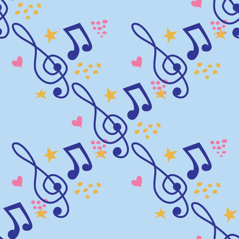 abstract muziek- aantekeningen naadloos patroon achtergrond. musical illustratie melodie decoratie vector