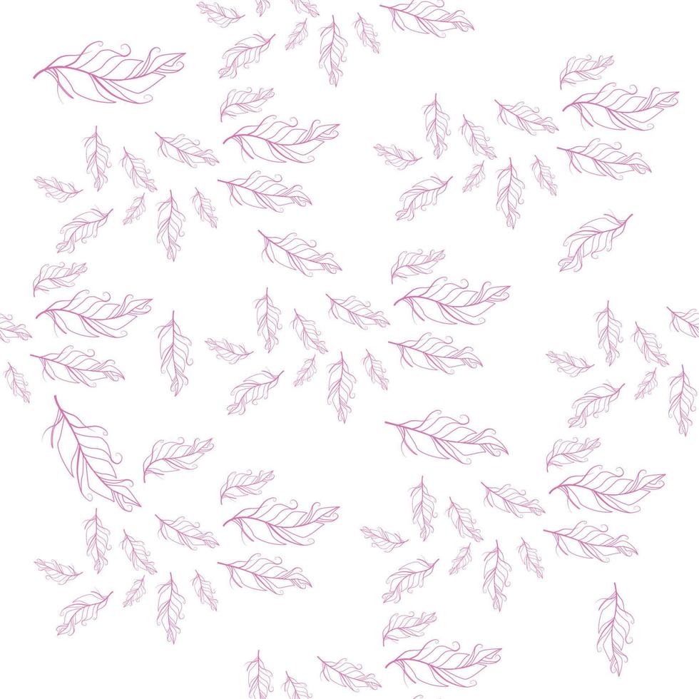 Pastelkleurige naadloos veer patroon. naadloos achtergrond met veren van vogel. vector