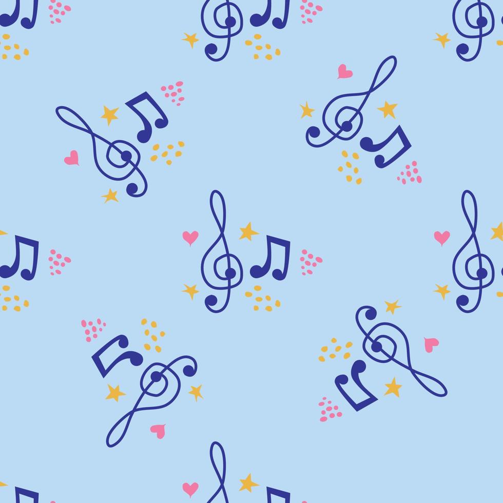 abstract muziek- aantekeningen naadloos patroon achtergrond. musical illustratie melodie decoratie vector