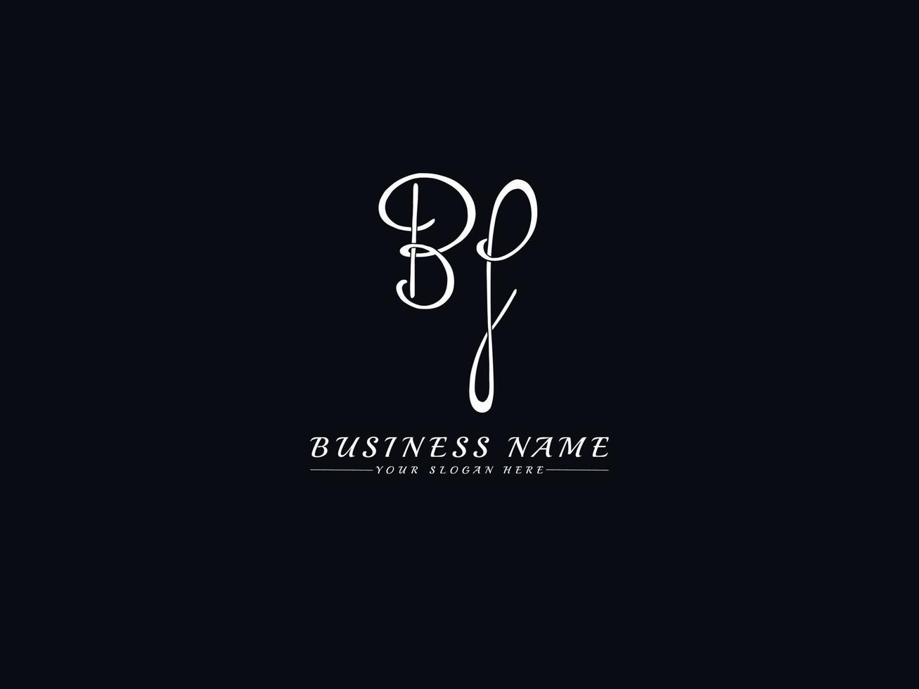 eerste b f bf handtekening logo, handtekening bf logo brief vector