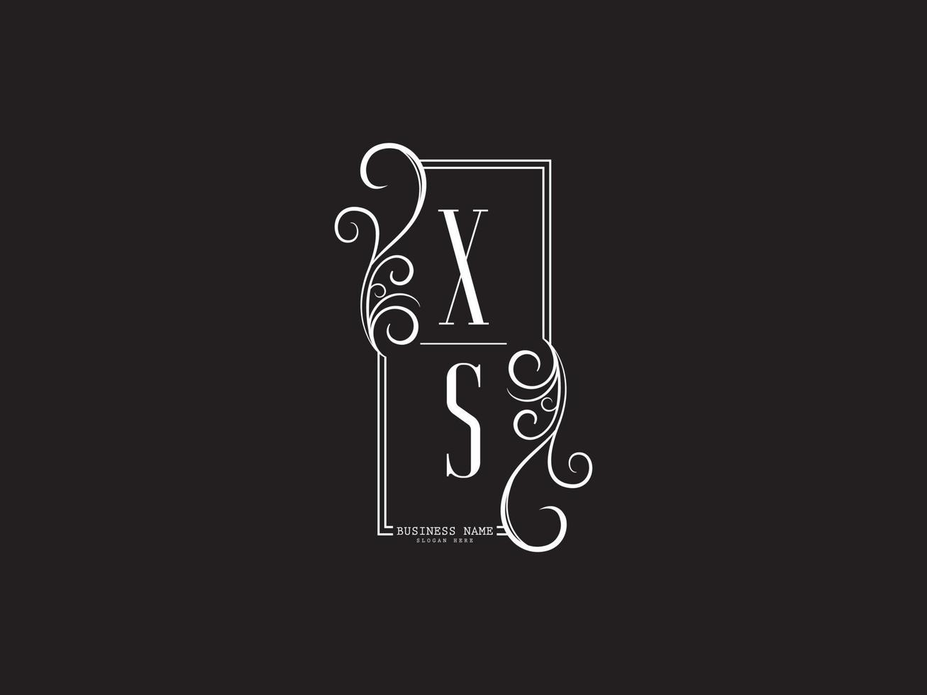 eerste xs logo icoon, uniek xs luxe logo brief vector