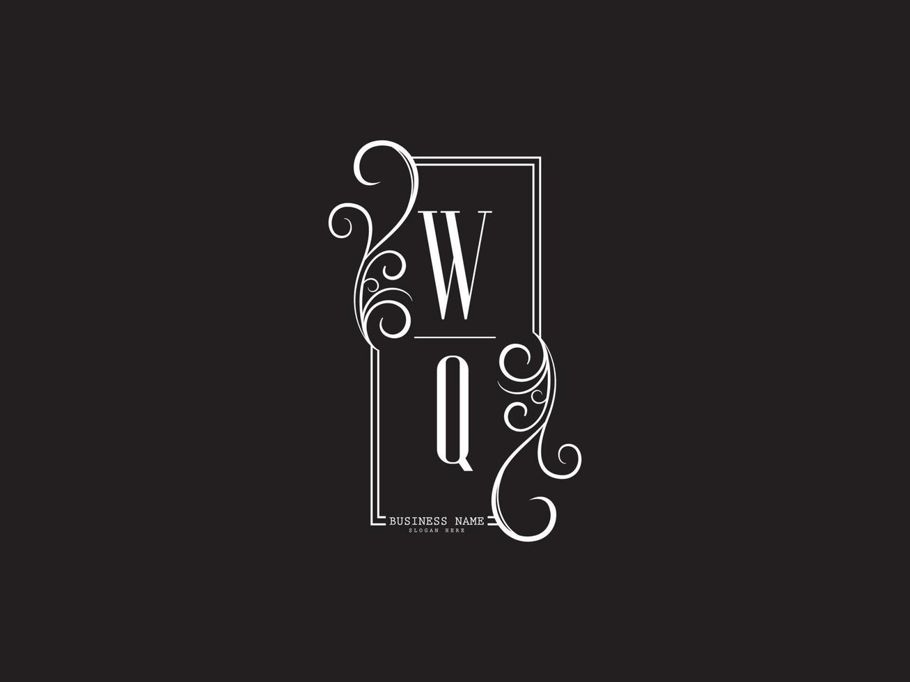 minimalistische wq logo icoon, nieuw wq luxe logo icoon ontwerp vector