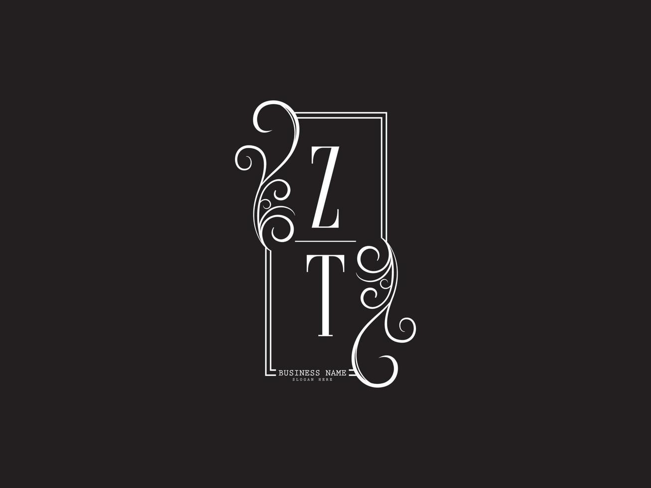creatief zt tz luxe logo brief vector beeld ontwerp