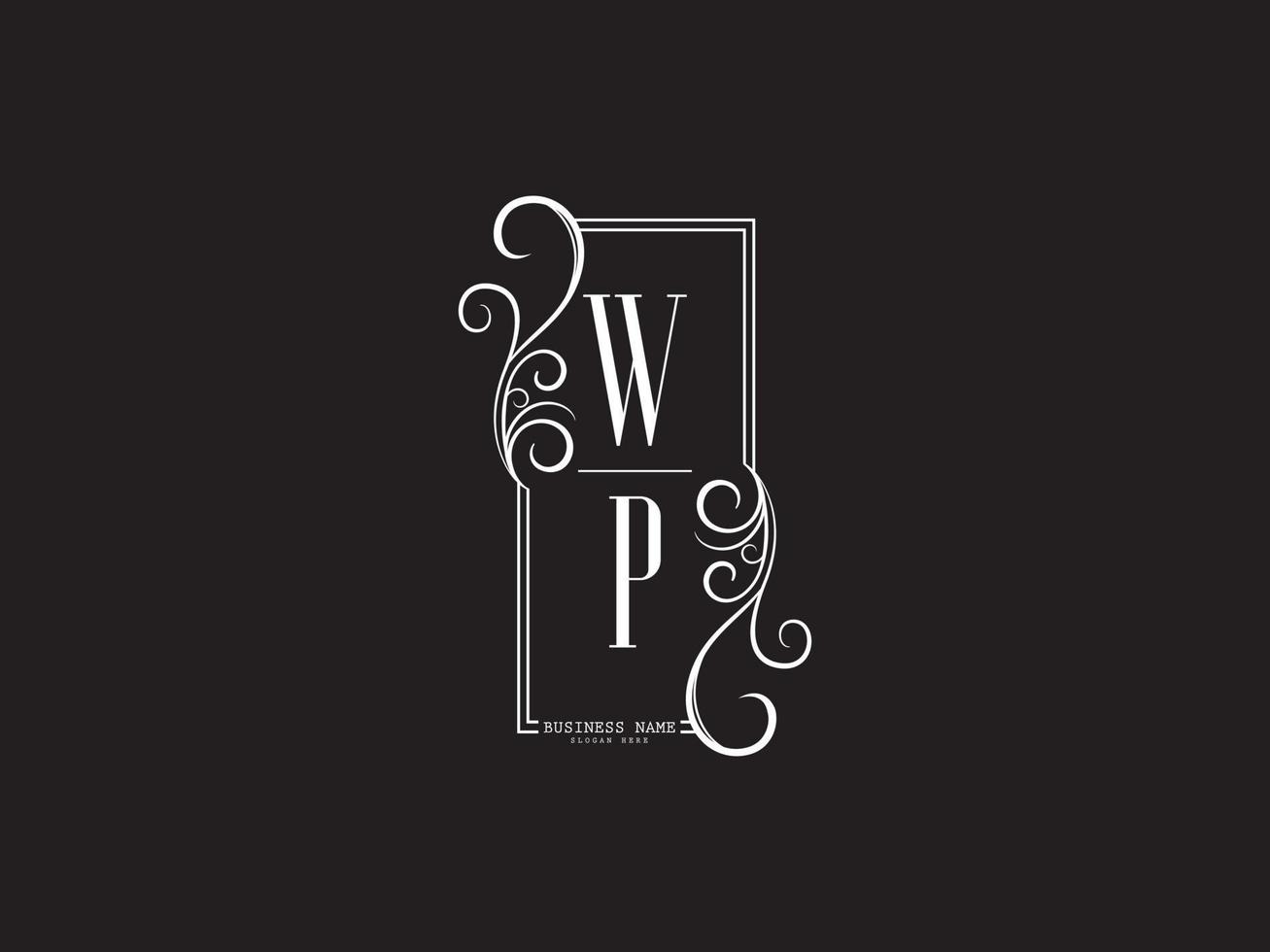 minimalistische wp logo icoon, nieuw wp luxe logo icoon ontwerp vector