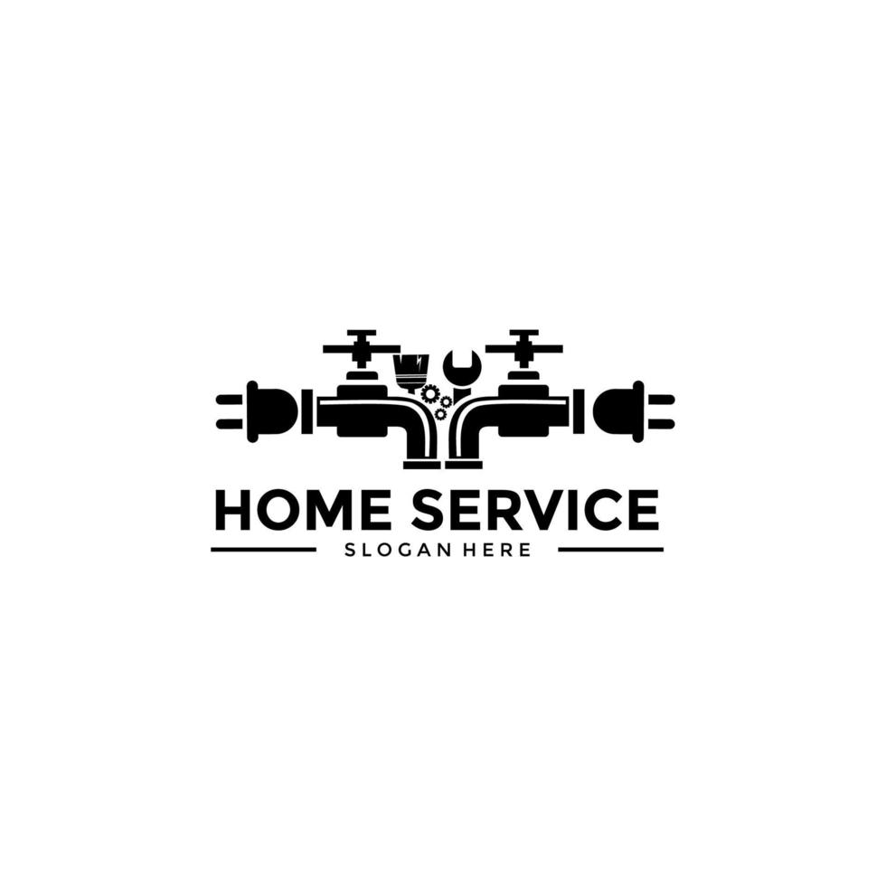 huis onderhoud logo icoon vector sjabloon