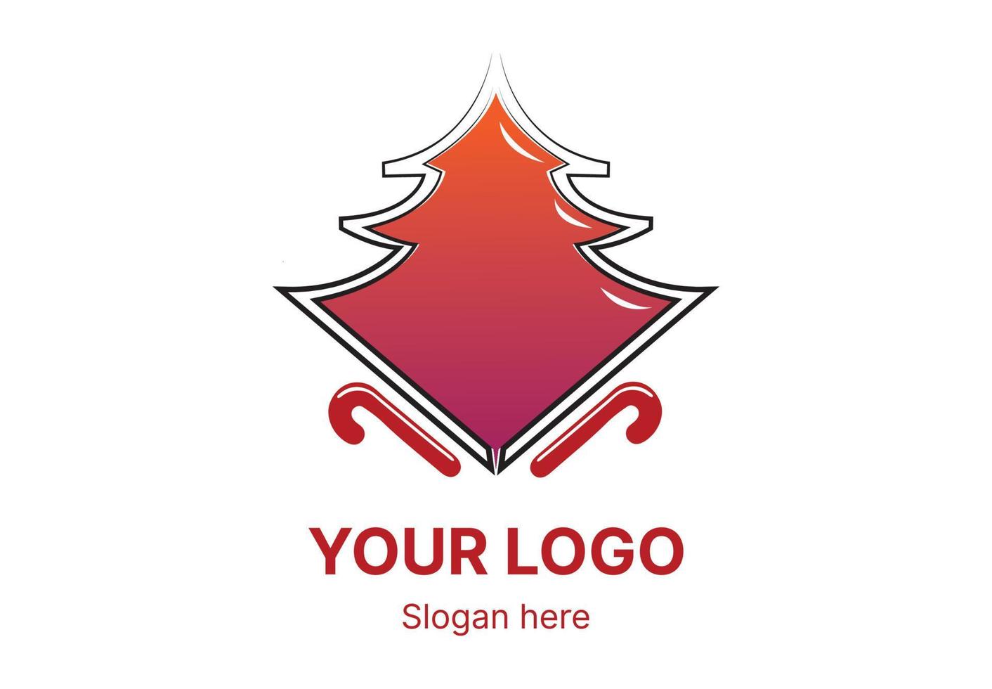 kerst logo ontwerp vector