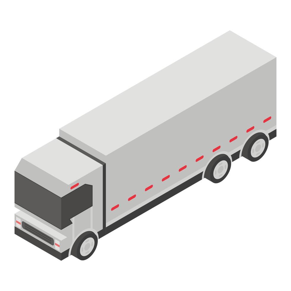 levering vrachtauto icoon, isometrische stijl vector