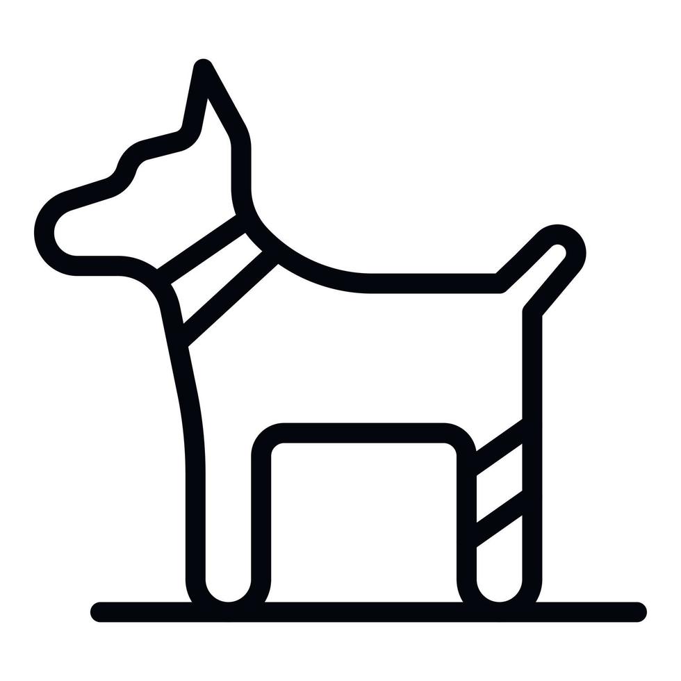 hond verbonden poot icoon, schets stijl vector