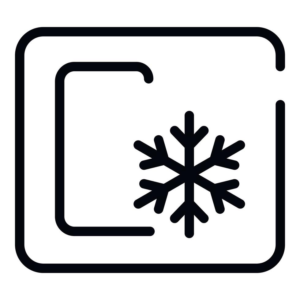 teken Celsius sneeuwvlok icoon, schets stijl vector