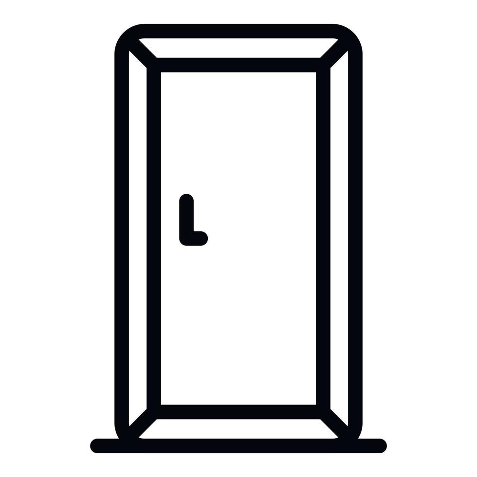 huiselijk koelkast icoon, schets stijl vector