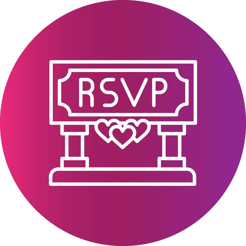 RSVP creatief icoon ontwerp vector