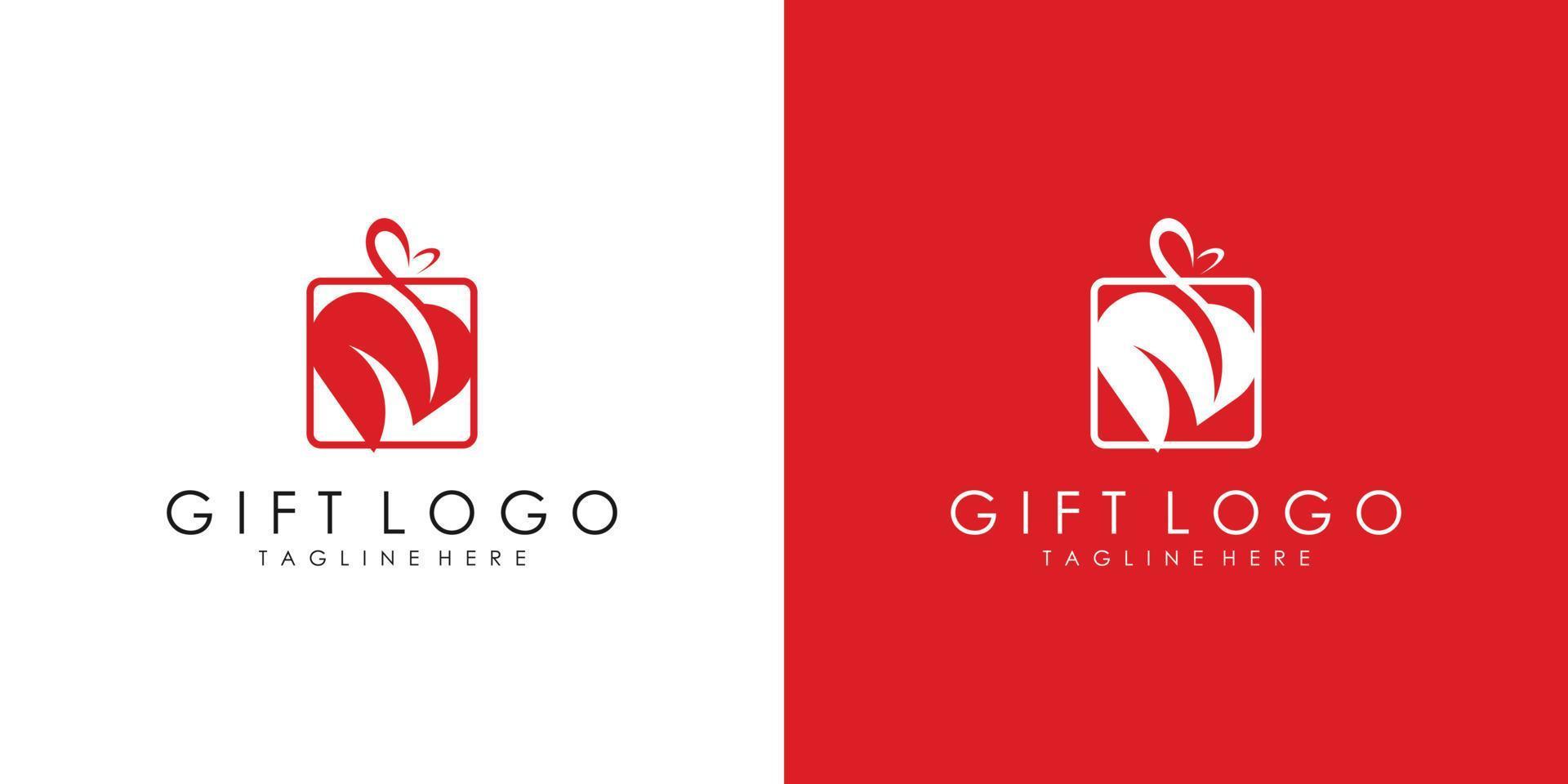 cadeau logo vector sjabloon download modern ontwerp