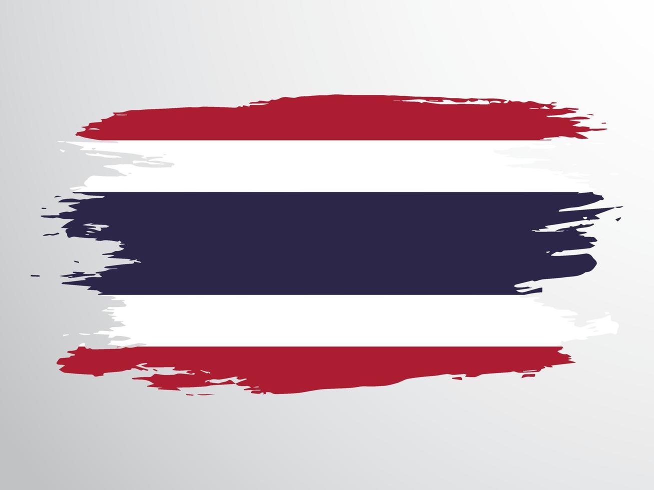 Thailand vlag geschilderd met een borstel vector