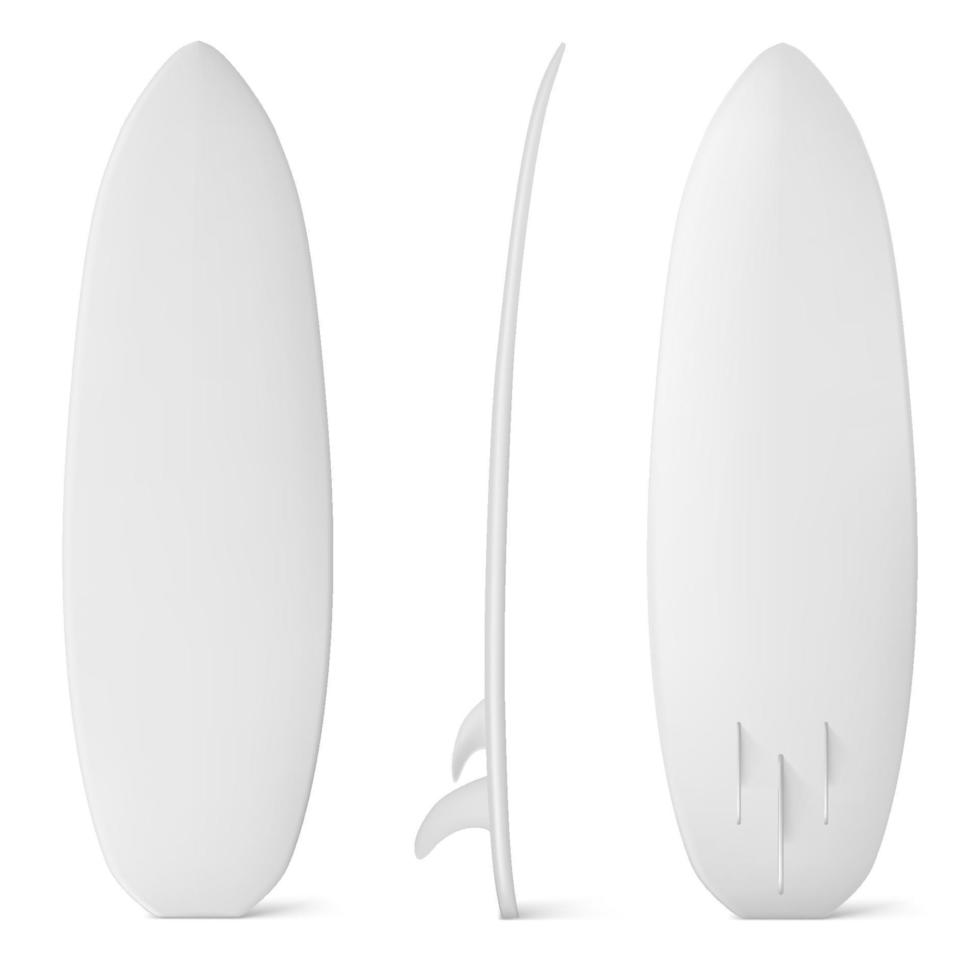 wit surfboard model, geïsoleerd zee surfen bord vector